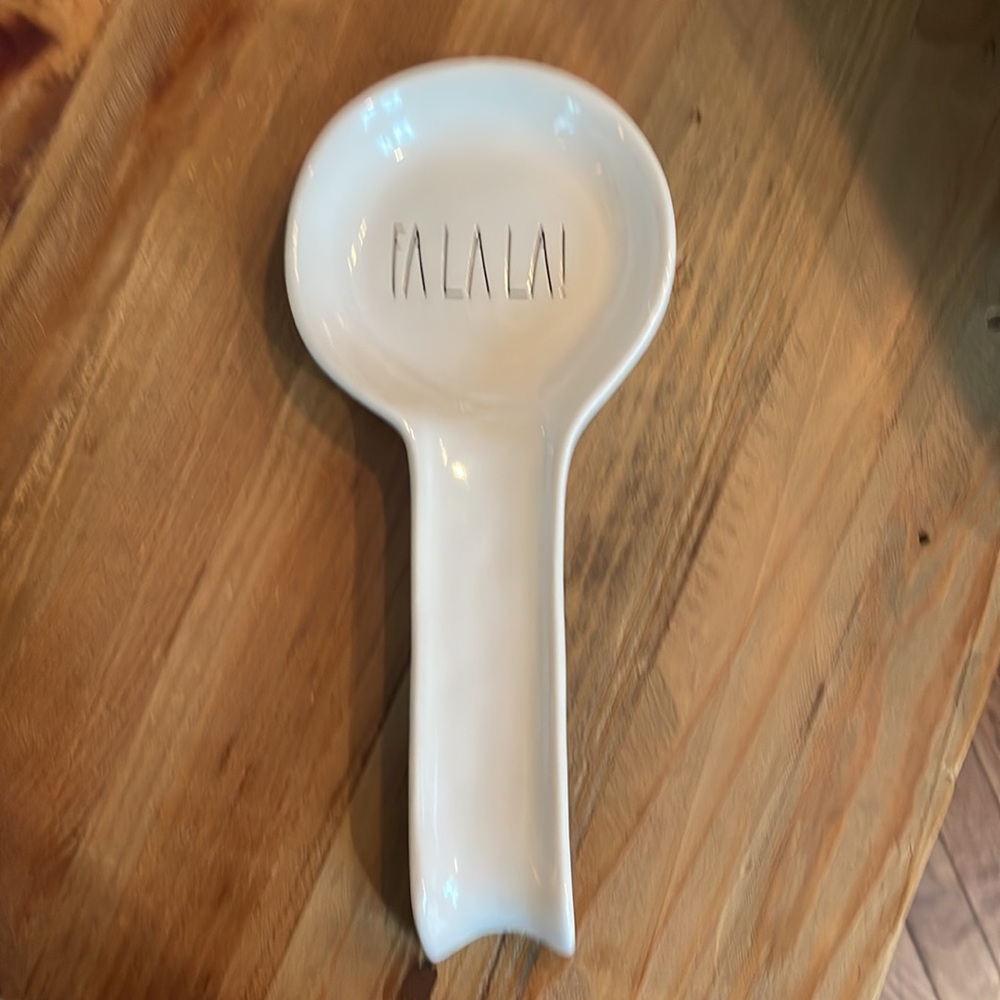 Rae Dunn LL Christmas Spoon Rest FA LA LA!